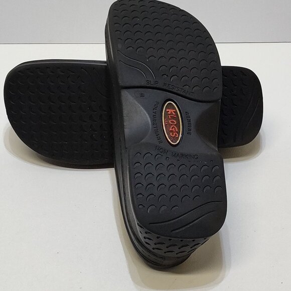Klogs Springfield Black Slip-On Clogs US 8 Slip-Resistant Sole Orthotic-Friendly - Picture 10 of 11